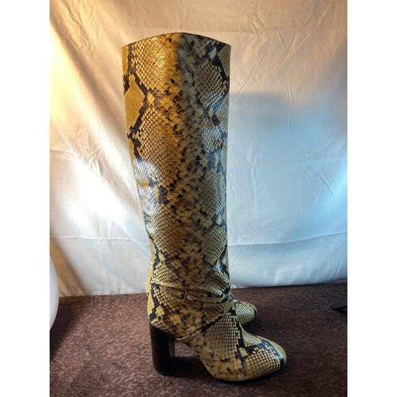 Tory Burch Diamant Lux snakeskin knee high boot - Picture 5 of 14